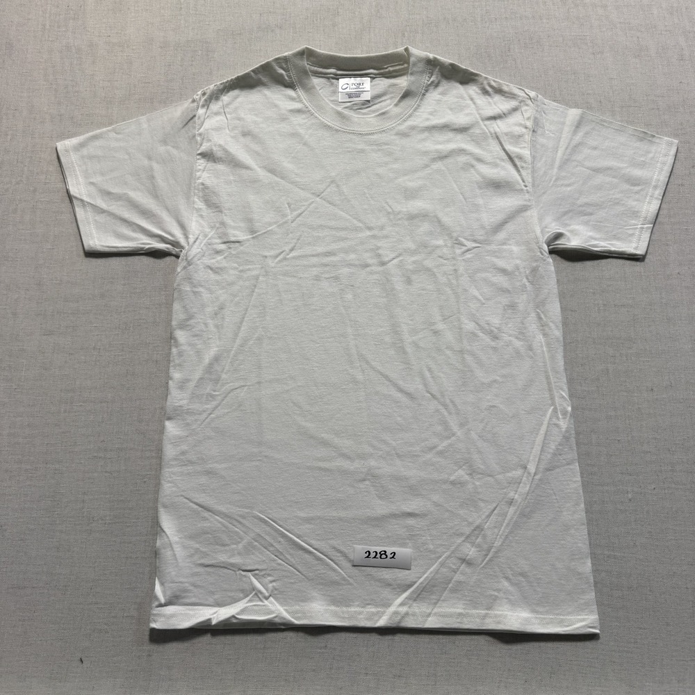 Port and Company T-Shirt Men Sz S White New Without Tags
